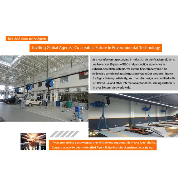 Manual Control Spring Hose Reel Exhaust Management System For Workshops