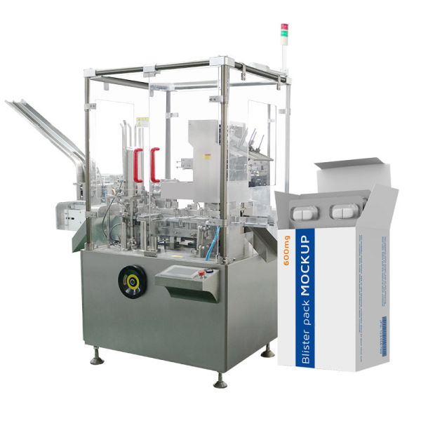 Erecting Automatic Cartoning Packing Machine 0.75kw Mini Water Bottle Cartoning Machine