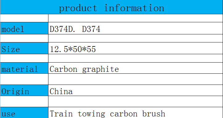 OEM 12.5*50*55mm Carbon Graphite Brush For Train