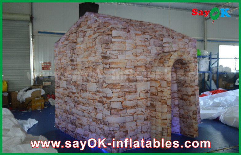 Раздувной шатер подгонял полностью печатая раздувную будочку фото, портативный раздувной дом куба