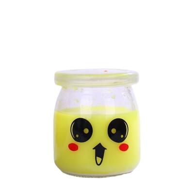o leite de empacotamento de vidro do alimento do pudim 100ml selou a garrafa 3.4oz do armazenamento