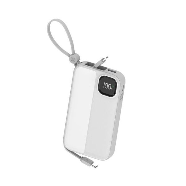 20000mah Power Bank With Built In Cables , PD 22.5W Fast Charger For IPhone / Samsung