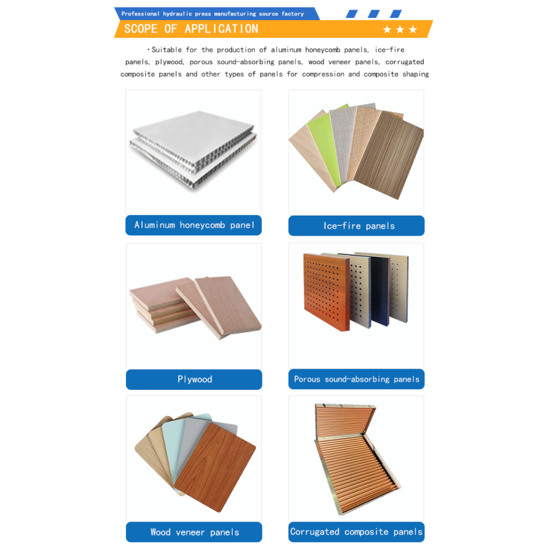 Factory Testing Of Small Hot And Cold Integrated Press Machines For Plywood Aluminum Honeycomb Wood Decorative Panels