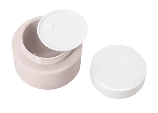 A capacidade cosmética Pp de 50g 100g desnata o frasco com o tampão de parafuso Leakproof