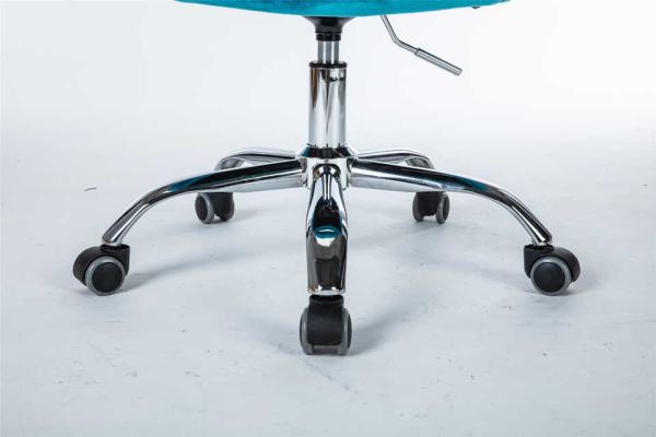 cadeira de 5 estrelas de Spinny de veludo Teal Bedroom Swivel Chair/8.2KGS da base
