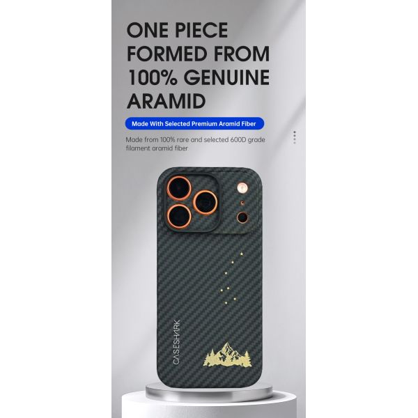 Customized Pattern Aramid Carbon Fiber Mobile Phone Cover for iPhone 17 Pro Max