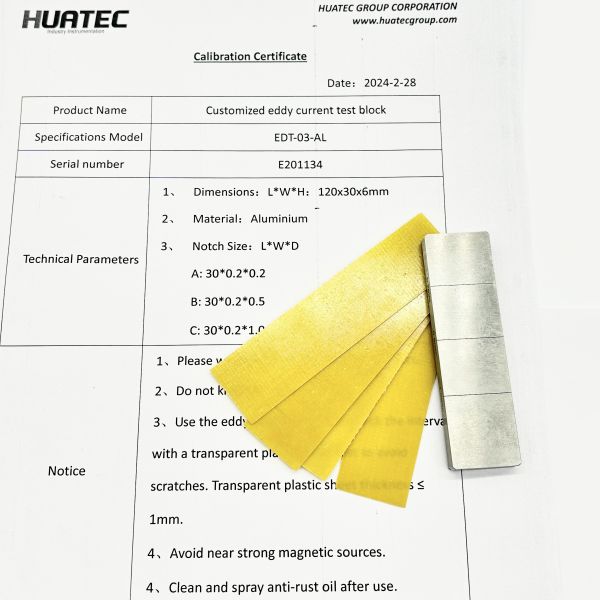 EDT-03 Eddy Current Test Standard Block with 0.2/0.5/1.0mm Precision Notches