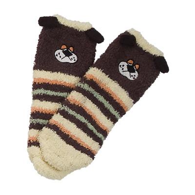 Aloe Infused SPA Socks polyester plush therapy warm spa sock animal pattern