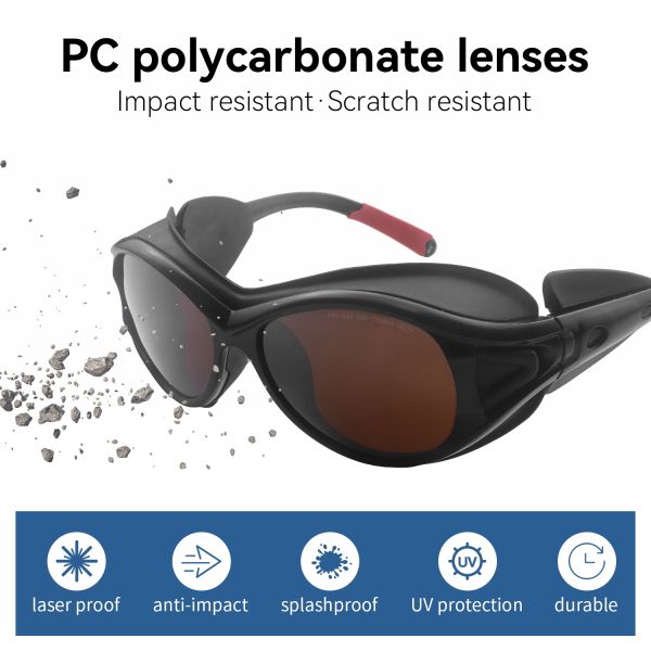 Laser goggles patch inside Laser glass 190-540nm 800-1700nm OD6 LASER 532 laser protection glasses laser protection co2 laser protection glasses laser protector laser protective 532 co2 laser pointer