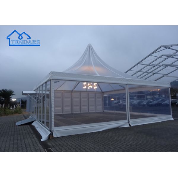 Custom Water Proof UV Resistance Fireproof Popup High-Peak Transparent Canopy