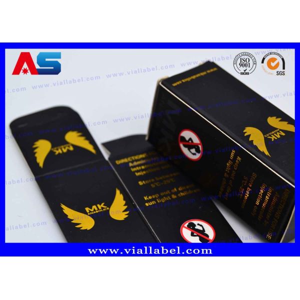 Custom Made 10 Ml Vial Storage Box With Two Sides Printing UV Matt Finish For bodybuilding / peptide packaging