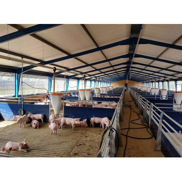 Hangar Metallique a Structure En Acier De Conception Industrielle Moderne Adapte Aux Fermes