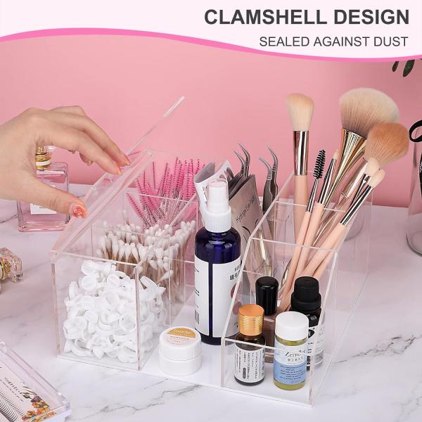 Beauty Organizer, Display Rack Organizer, Clear Makeup Organizer, Eyelash Extension Supplies Storage Display Box