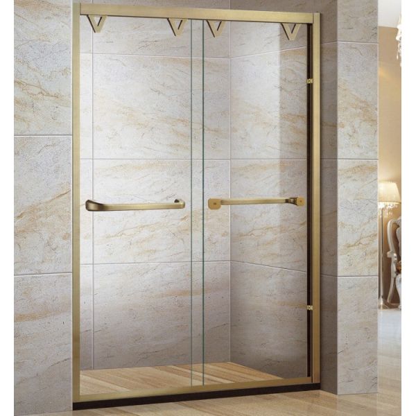 Waterproof Back to Back Shower Enclosure Room with Folding Doors and Roller Sliding
