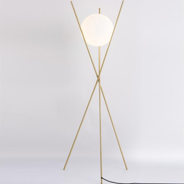 Modern LED Floor Lamp Iron Glass Ball Stand Lights For Living Room Nordic bedside floor lamp（WH-MFL-114)