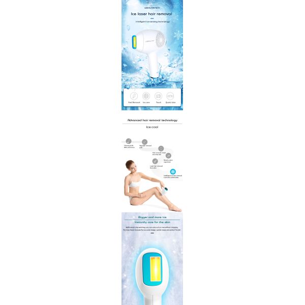 IPL ICE Cold Epilator Permanent Hair Removal Laser Machine Lescolton 3 In 1 For Home