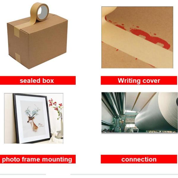Eco Friendly BOPP Packing Tape Waterproof Self Adhesive Kraft Paper Tape Custom Logo Printed