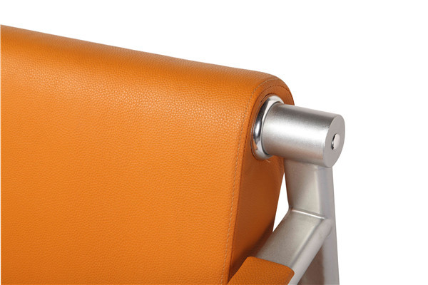 Оранжевый полный стул L1800mm аэропорта задней части и места драпирования ждать