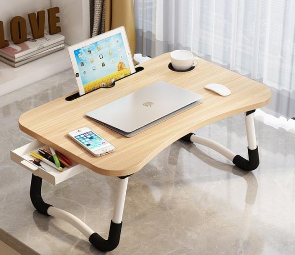 Multifunctional MDF Wooden Foldable Study Table For Bed Tray Home