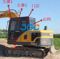 YC85-9 150 360 230 135-9 Excavadora Para frente e para trás pára-brisas, esquerda e direita portas e janelas