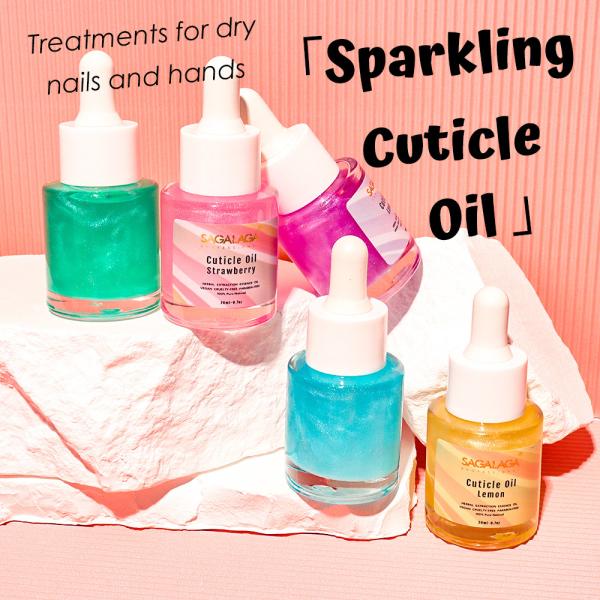 Nail Care Treatment Organic Cuticle Oil with Glitter Private Label Shimmer Cuticle Oil with Fast Dry No Greasy Oil