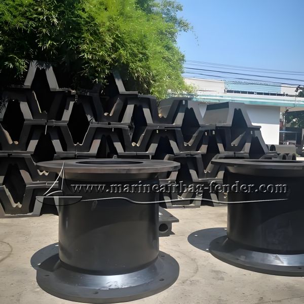 Durable Marine Dock Rubber Fenders Customized With Stainless Steel Chain