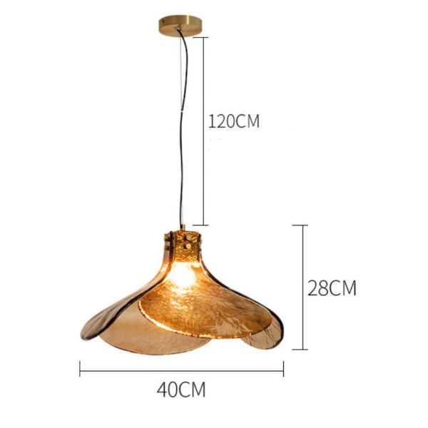 Vintage nordique Wabi Sabi Clover Lustre en verre Restaurant Café Chambre à coucher Pendant Light