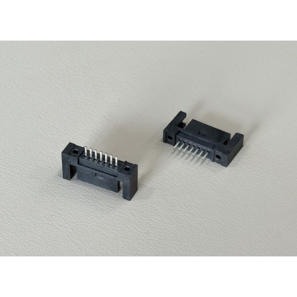 13 Pin SATA board mount connector, 1.27mm pitch vertical SMT PCB connector for high speed data transmission, HDD / SSD storage, industrial electronic server customization