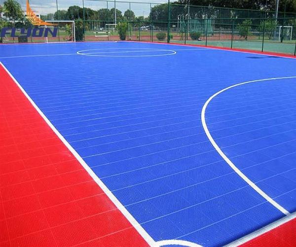 Yellow Hockey Court Indoor Sports Flooring No Toxic Interlocking PP Tile