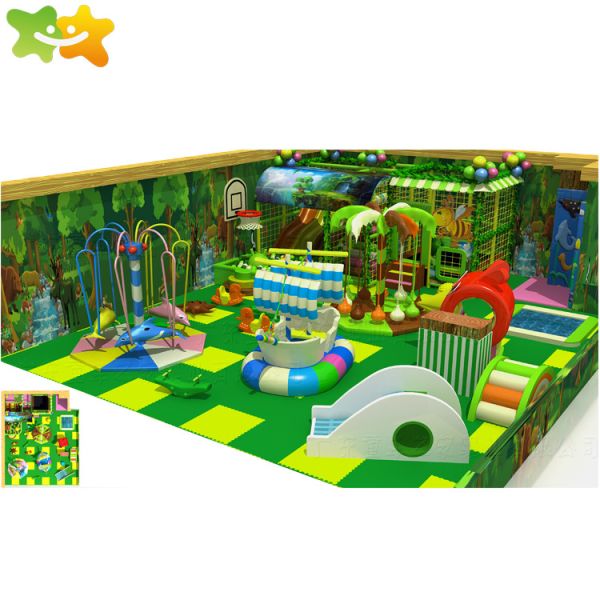 Commercial Jungle Theme Soft Playground Equipment Kids Indoor Playground For Sale