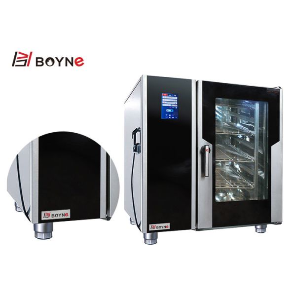 4 Trays Commercial Kitchen Cooking Equipment Combi Oven 2 Doors Double Lock