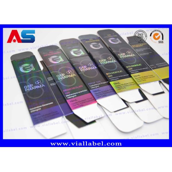 CMYK Printing Injectable Peptide 10ml Vial Boxes And Labels 10ml bottle roll labels