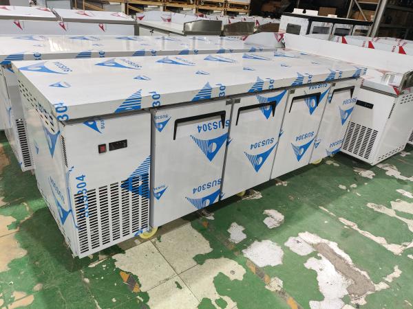 Commercial Counter Chiller Stainless Steel Refrigerator Kitchen Workbench
