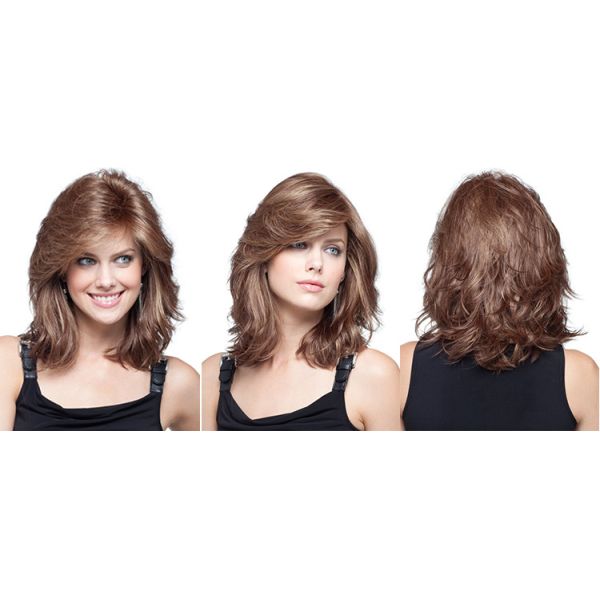 Heat Resistant Long Synthetic Wigs / Women Natural Curly Wig For Women