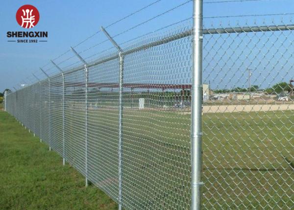 2mx15m Portable Chain Link Fence Panels Zinc Coated Wire Mesh Fencing