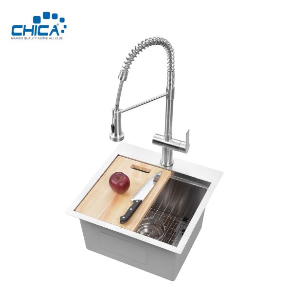 Single Bowl Stainless Steel Kitchen Sinks Handmade House Kitchen Sinks With Cutting Board
