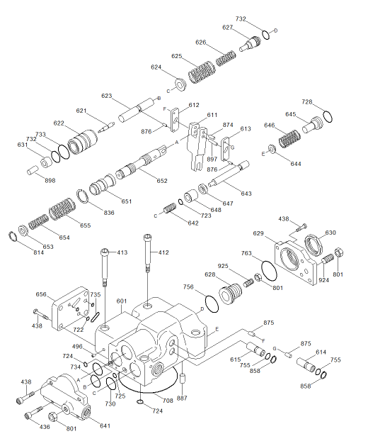 Регулятор XJBN-00001 XJBN-00964 гидронасоса R290 R300 R305-7