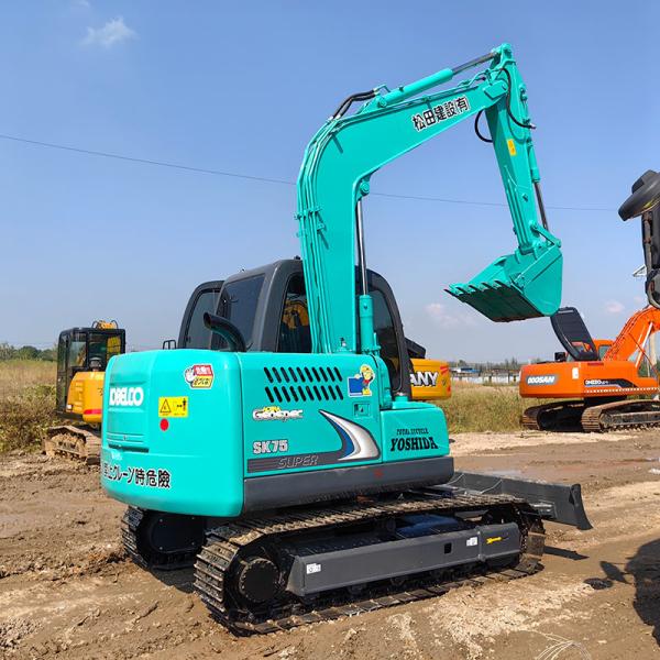 Hydraulic 42kw SK75 Used Kobelco Mini Excavators For Sale