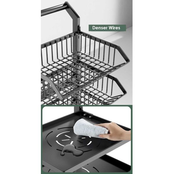Multi Layer Freestanding Kitchen Rack 150lbs Floor Standing Vegetable Shelves