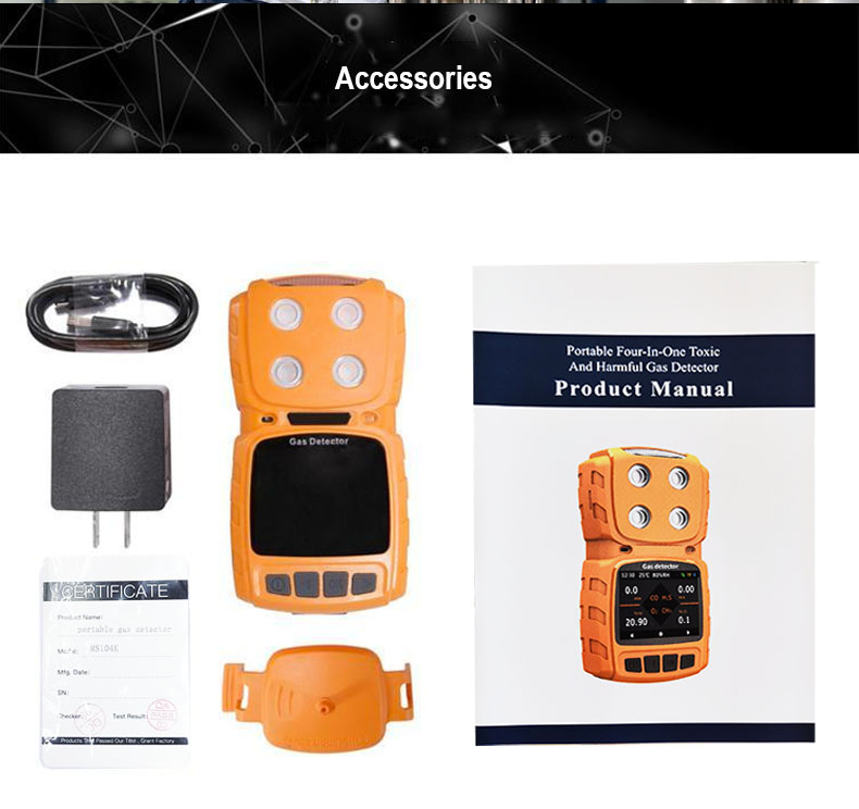 Вибрировать и человек детектора утечки газа Ph3 фосфина портативный слышный визуальный вниз с сигналов тревоги