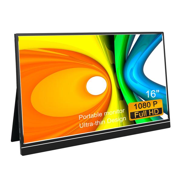 300cd/M2 Brightness 60Hz Refresh Rate 16 Inch Portable Monitor For Laptop