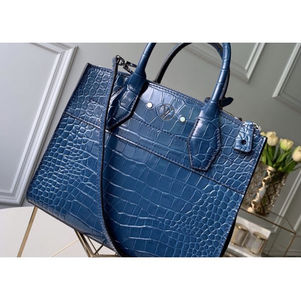 Luxury Cross Body 23cm Crocodile Skin Tote Bag Lock Decoration