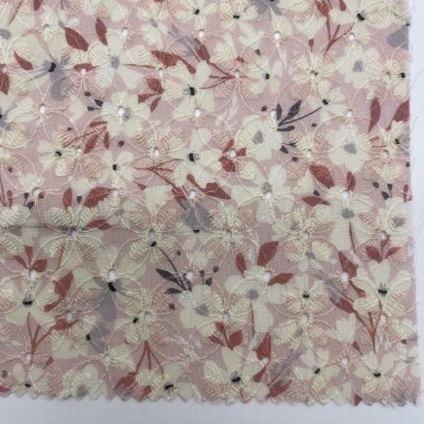 Printed Garment Cotton Embroidery Fabric Material Colors M04-LK010