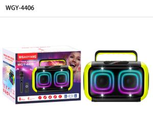 Double 4-inch 50W Portable Party Speaker Bluetooth and LED Lighting with Long