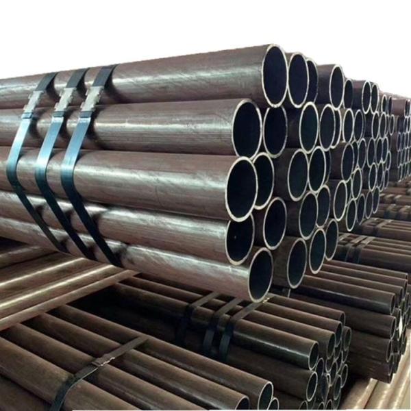 Ductile Welded Carbon Seamless Steel Pipe 6m Round Shape Hot Rolled