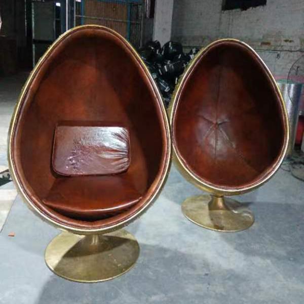 Nordic mid century leather living room furniture lounge sofa ball chair Aviator Aluminium Pod Chair
