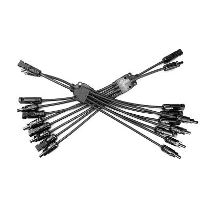 Conector de painel fotovoltaico solar ramificado MC4 R4 Y 1 a 4 split 50Hz