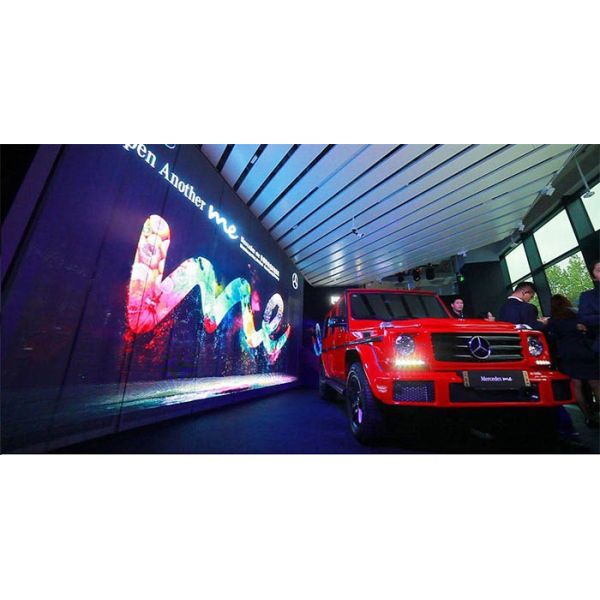5500 Nits Brightness Transparent LED Screens Curtain Advertising LED Panel