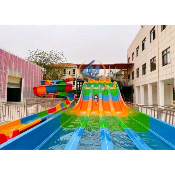 High Speed Outdoor Racer Water Slide 12m/15m For Adults Thrilling