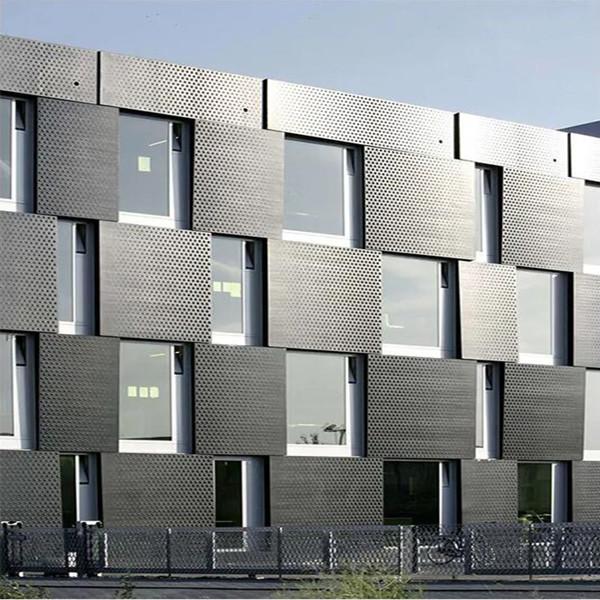 Decorative Composite Curtain Wall Perforated Cladding Panels Aluminum Architectural Insulated Curtain Walls